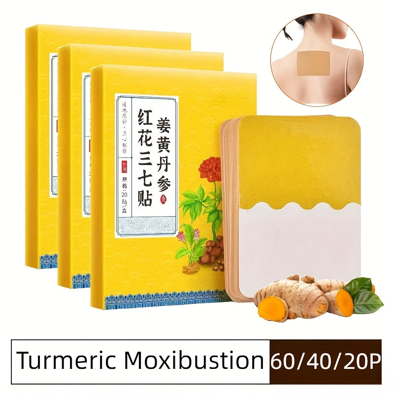 Turmeric Mugwort Moxibustion Patches for Shoulder Neck Knee Lumbar 6-8 Hours