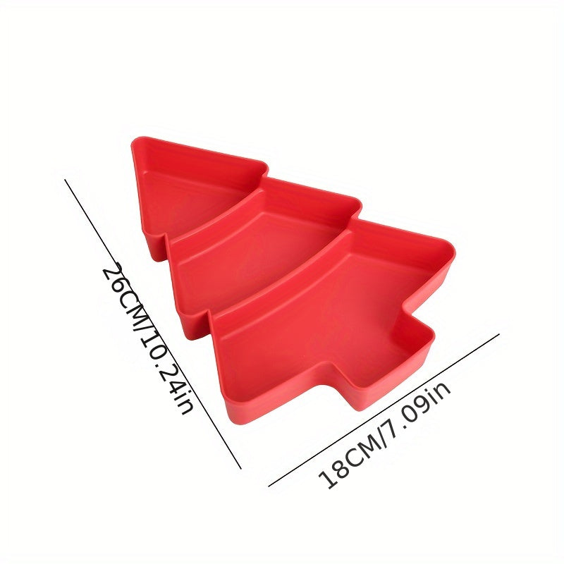 Plastic Christmas Tree Snack Tray for Parties and Gifting