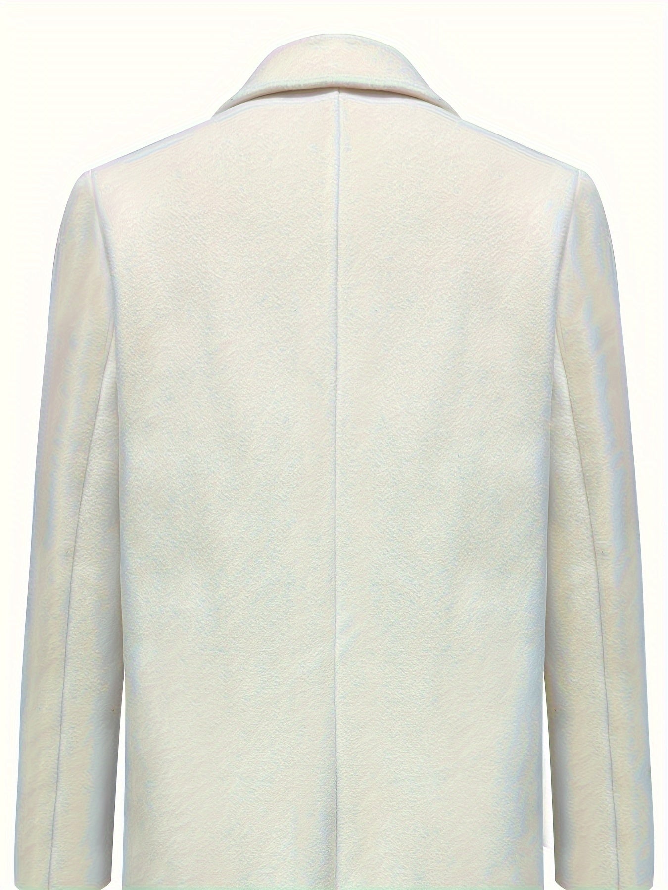 Women's Double Breasted Woven Polyester Overcoat for Fall Winter Solid Color Elegant