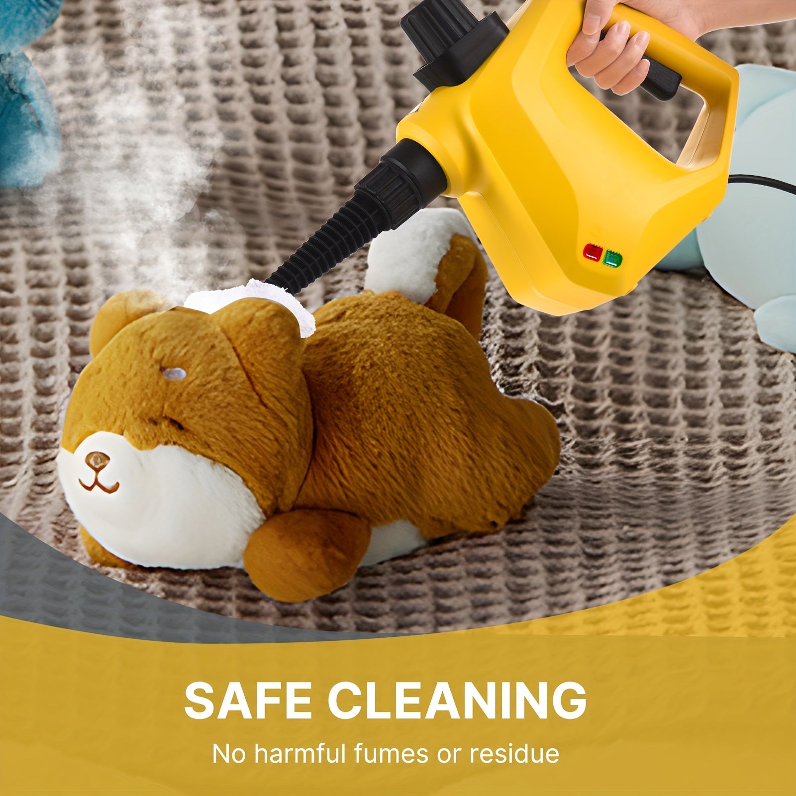 Portable Handheld Steam Cleaner with 9 Accessories for Home and Car Cleaning