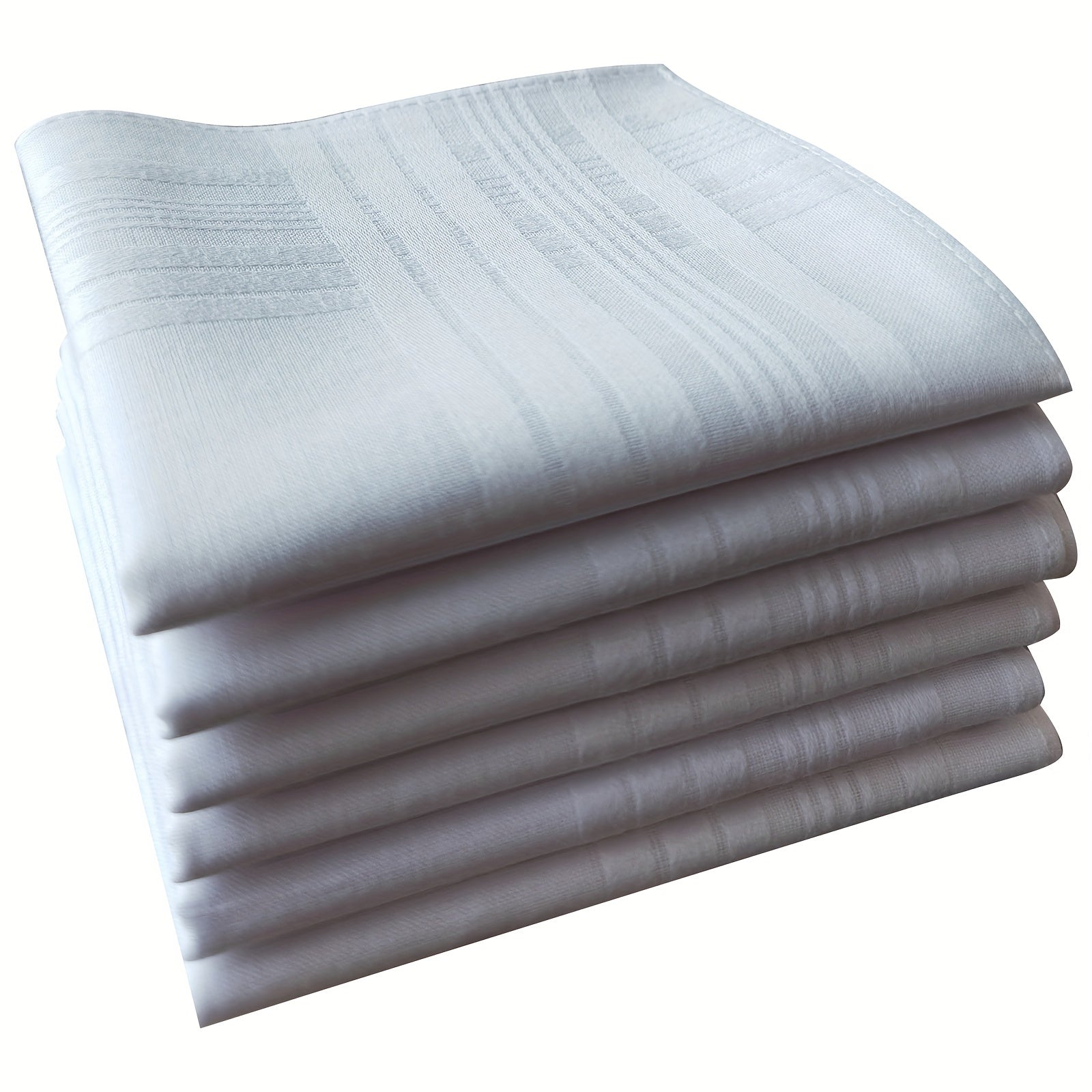 Set of 6 White Satin Fabric Strips 39.88 cm for DIY Handkerchief Jewelry Making