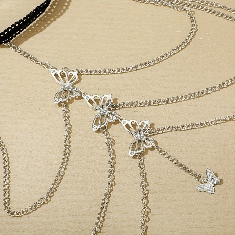 Chegaralararo Yevropa va Amerika issiq sotuvdagi sexy dantel elastik oyoq zanjiri, qush, o'rgimchak va qurt hayvon dizaynlari bilan.