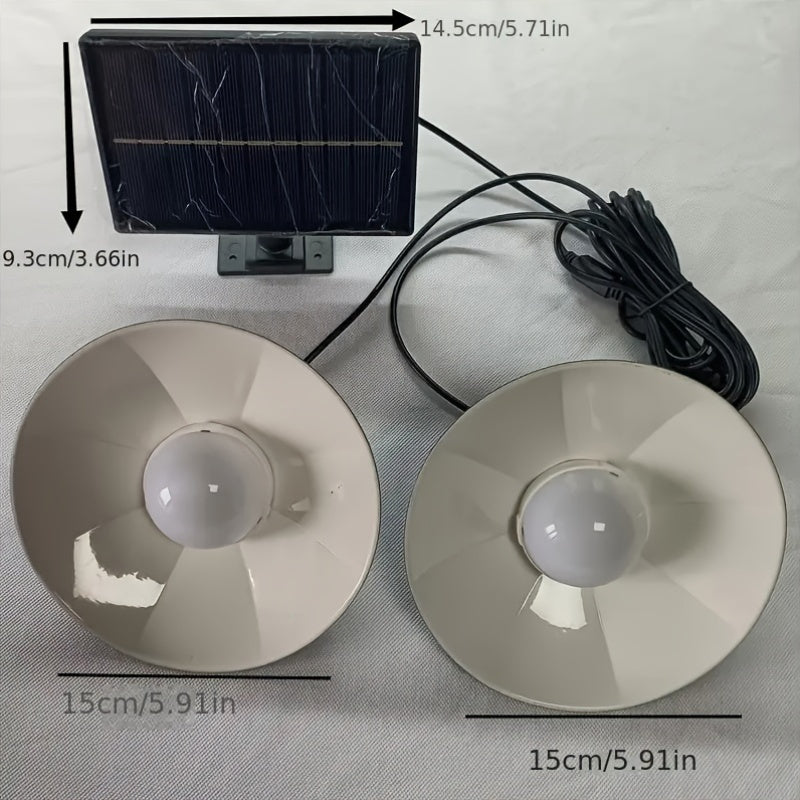 Солнечная подвесная лампа с 1 или 2 светодиодами, подходящая для использования как в помещении, так и на улице, идеально подходит для освещения стен, коридоров, сараев, амбаров, гаражей, садов и патио.
