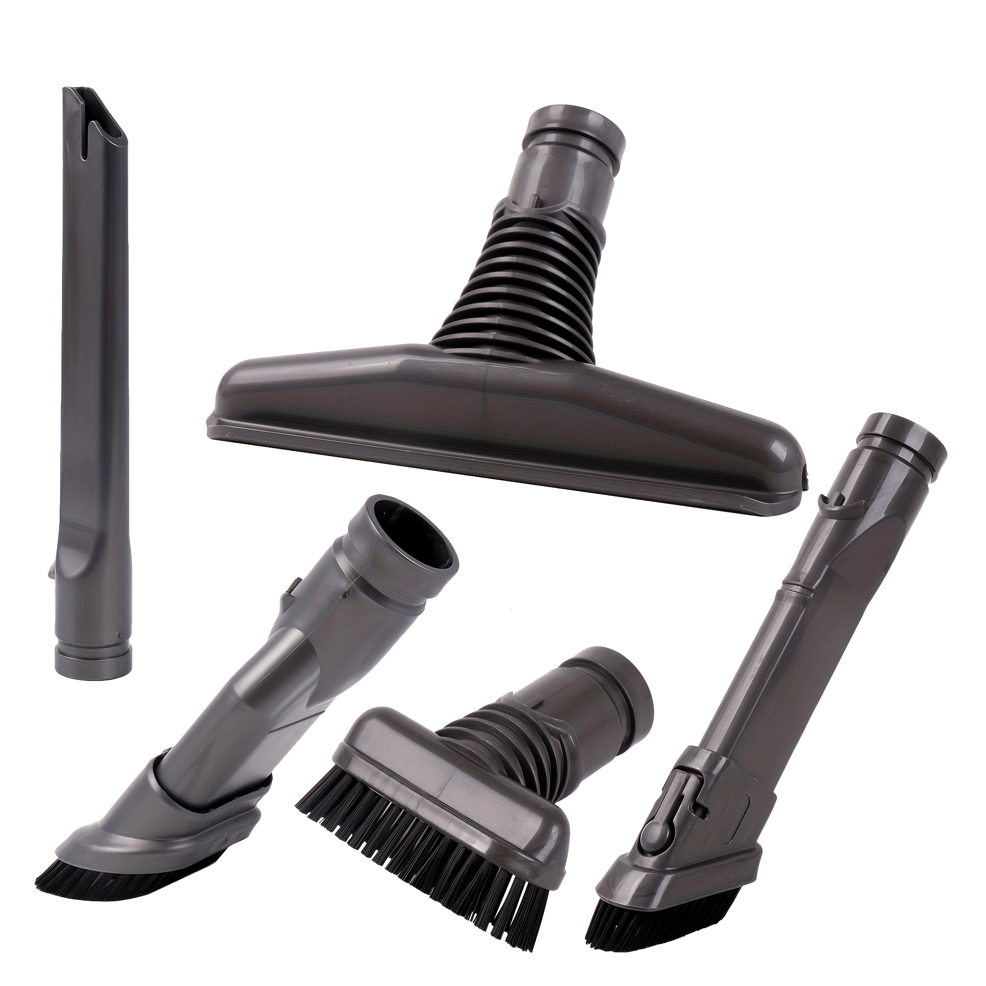 5-Piece Vacuum Cleaner Attachment Kit for Dyson V6 DC Models Plastic Nozzles and Brush Heads