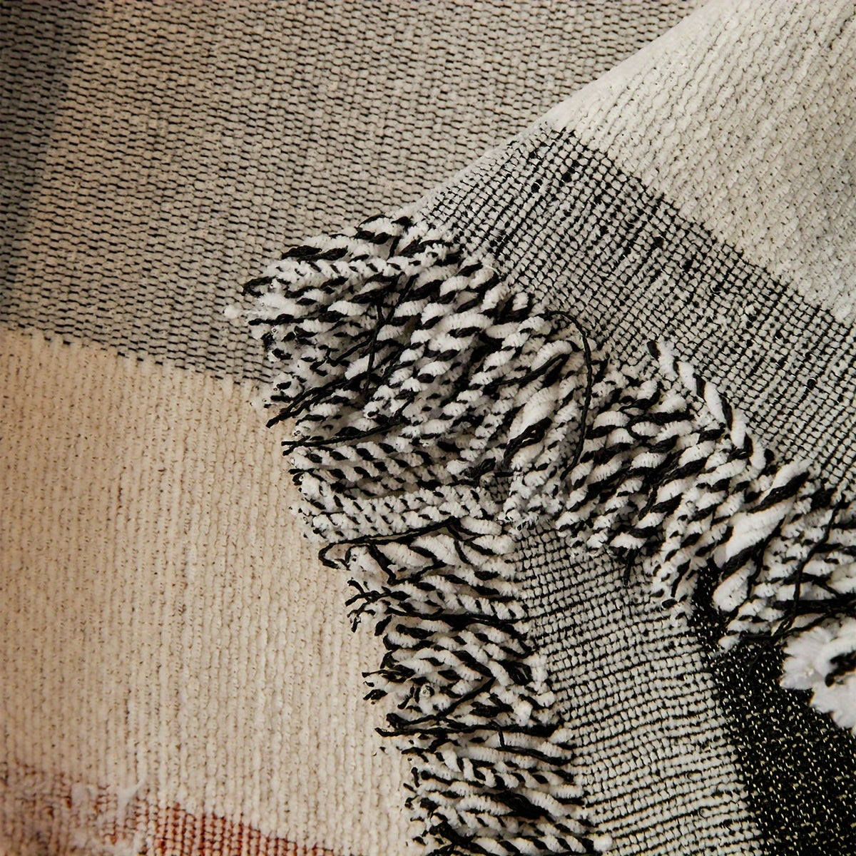 Чехол на диван из шерстяной вуали с бахромой, противоскользящий, всесезонный, для одного до четырех мест