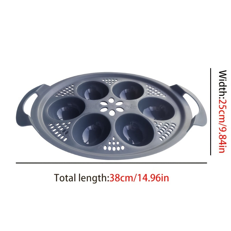 Egg Cooker with Four-Slot Egg Steamer, Poached Egg Maker, Includes Egg Boiling Pot