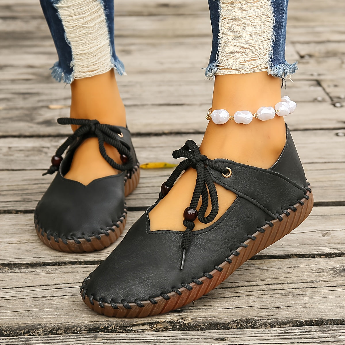 Women's Flat Sneakers Artificial Leather Casual Walking Shoes