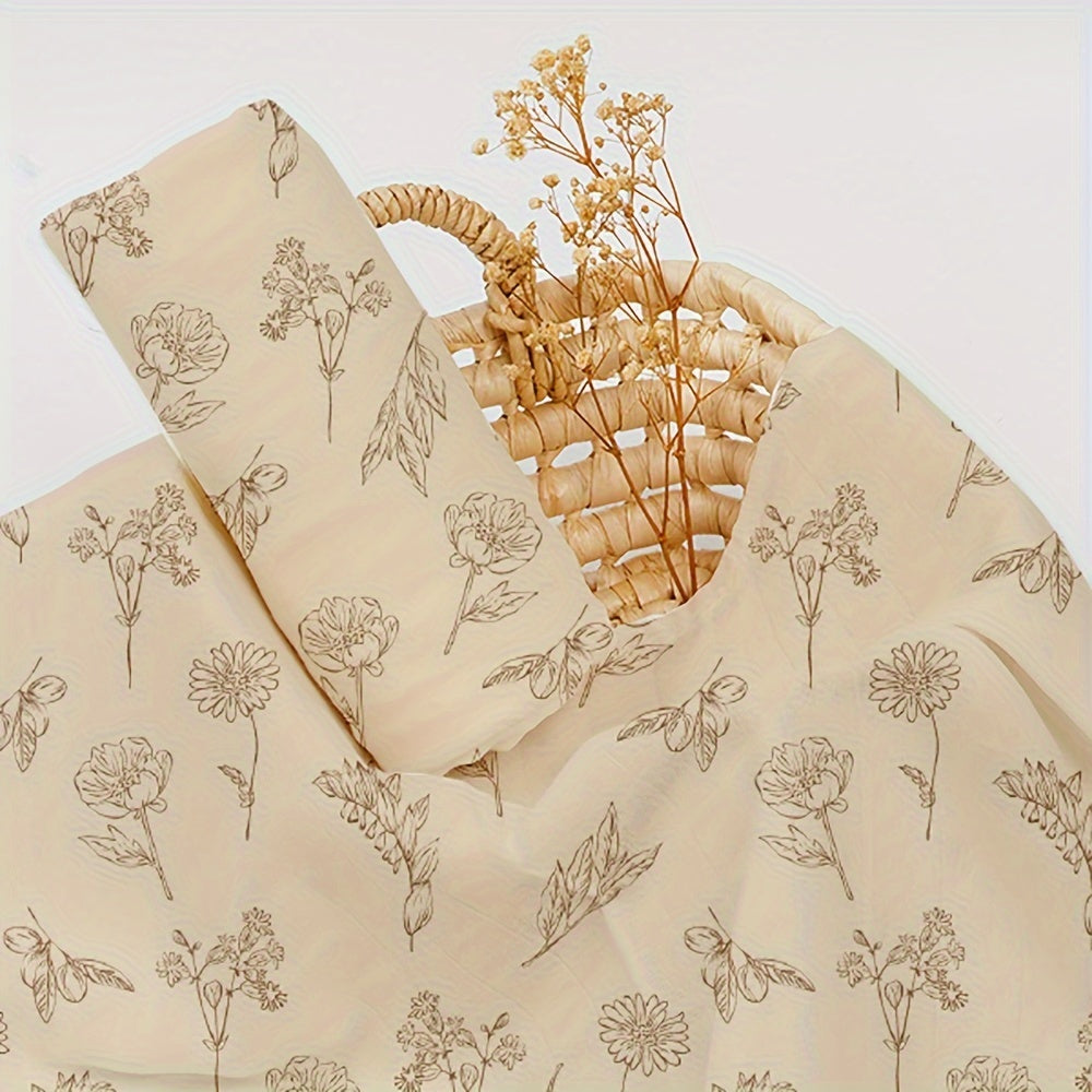 Muslin Swaddle Blanket for Newborns Soft Digital Print 109x120cm