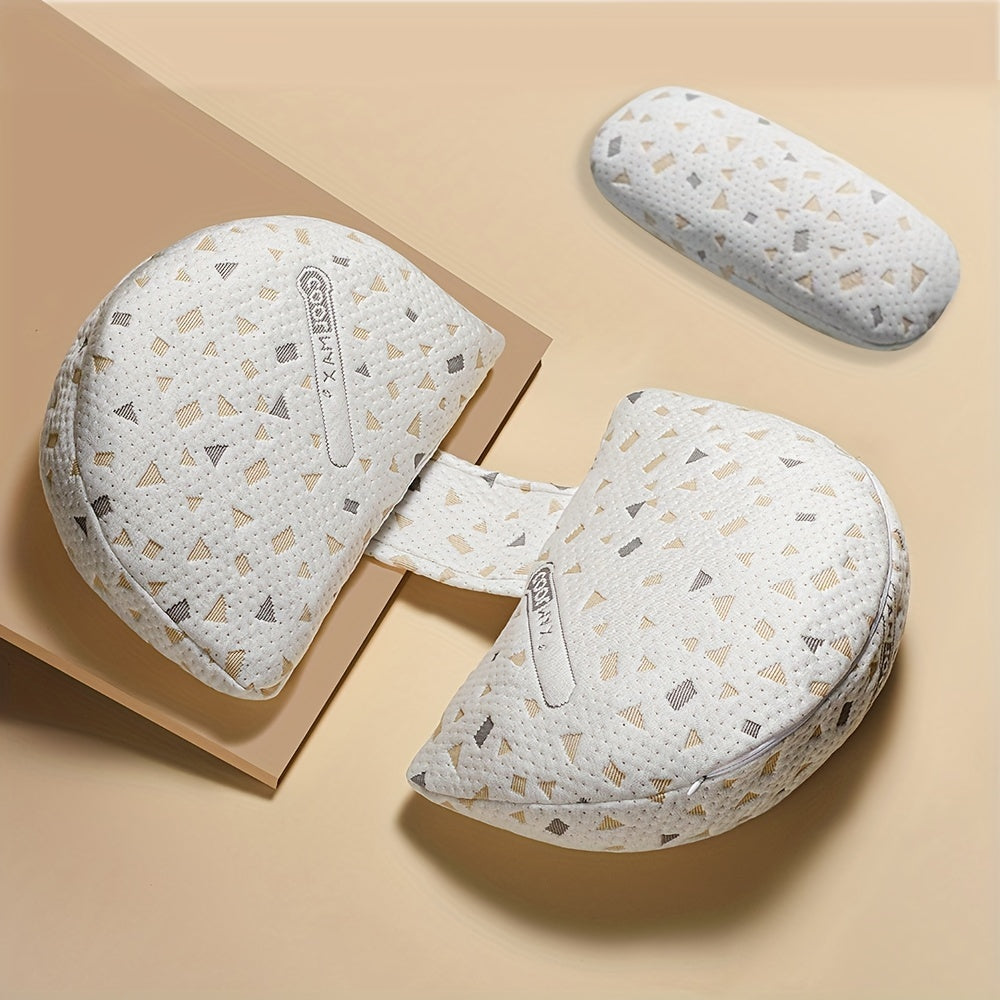 "Moslashuvchan va Olib Tashlanadigan Qopqoq bilan Homiladorlik Yostiqchasi - Orqa, Qorin va Oyoqni Qo'llab-quvvatlash uchun Yumshoq To'liq Tanali Homiladorlik Yostiqchasi - Kutilayotgan Onalar uchun Mukammal Sovg'a"