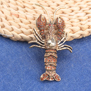 Qizil baliq brosh pin rhinestones moda zargarlik buyumlari sumkalar, shapka va kiyimlar uchun