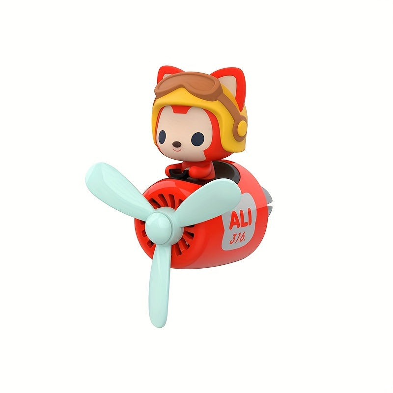 Avtomobil havo tozalovchi multfilm pilot avtomobil ventilyatori fan ijodiy parfyum bezak qora ayiqlar qizil fox