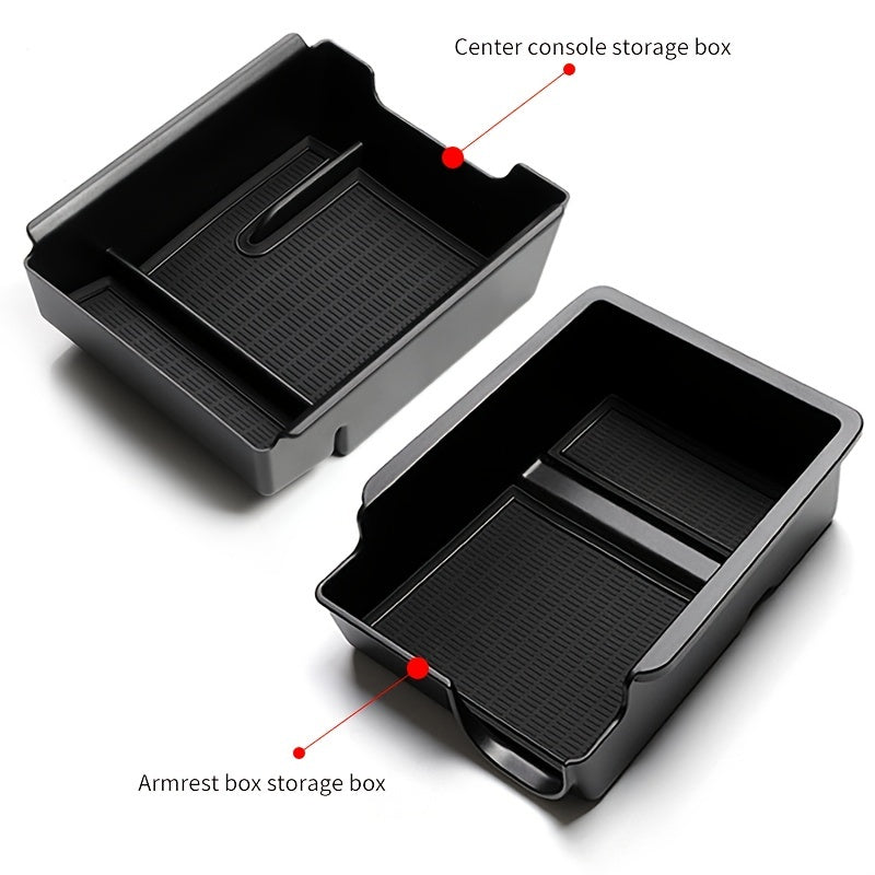 2 Packs Car Center Console Organizer for Tesla Model 3/Y, Storage Box, Tidy Interior
