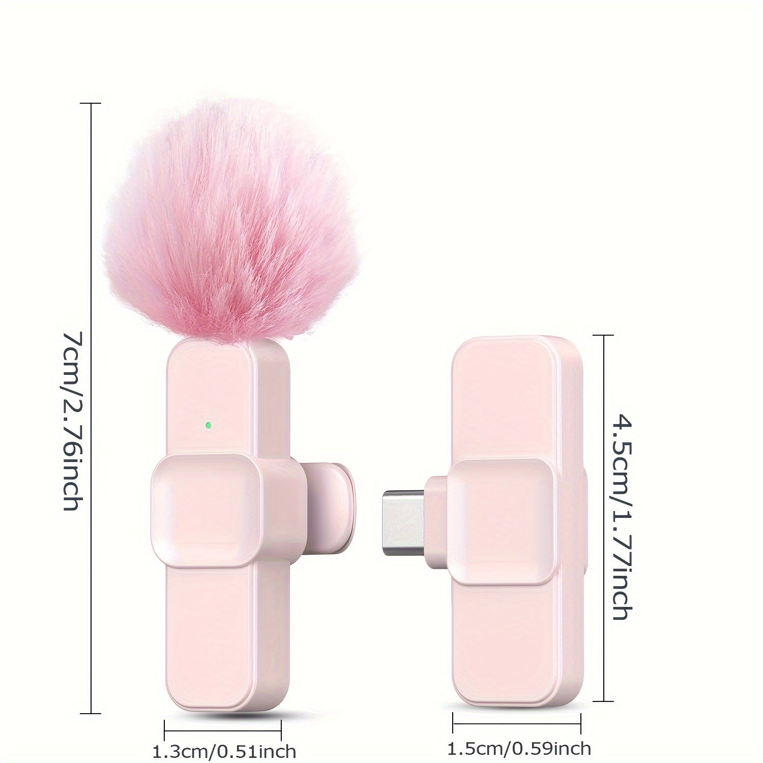 Wireless Lavalier Microphone USB-C Omnidirectional for Live Streaming Vlogging Interviews