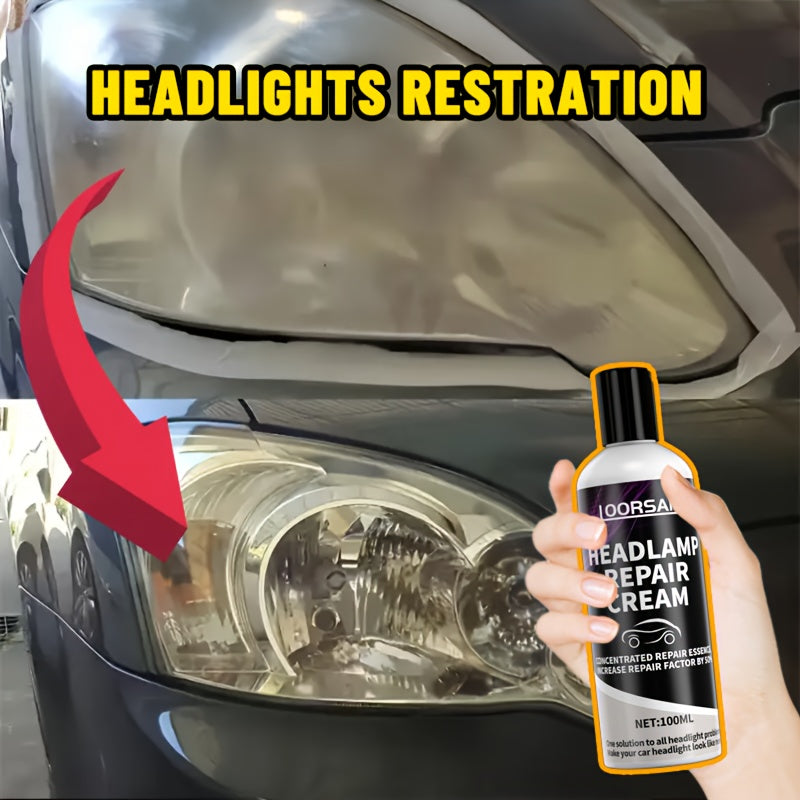 Car Headlight Restoration Kit Oxidized Yellowed Clear Lens 100ml 50ml