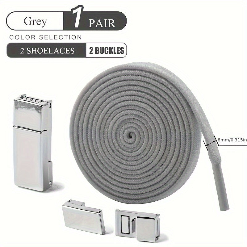 Magnetic No-Tie Elastic Shoelaces for Sneakers and Boots, Easy to Use