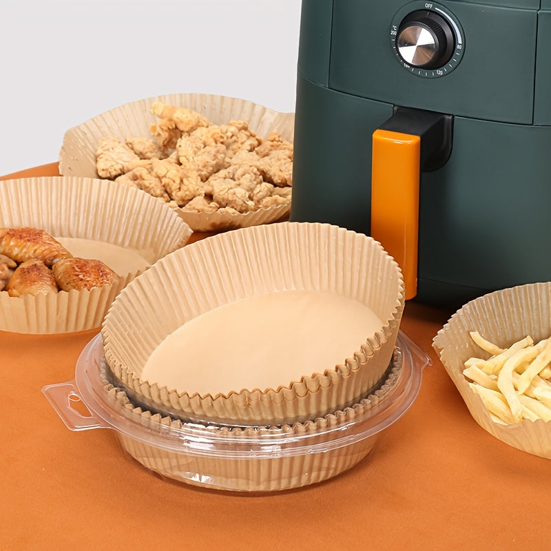 Dual-Sided Silicone Air Fryer Paper Plate Oil-Proof Nonstick Baking Dish for French Fries
