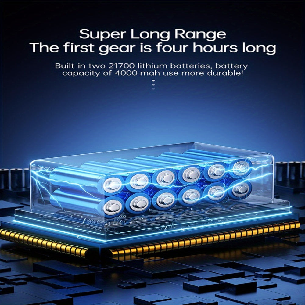 High-Performance Black Fan 130,000 RPM Brushless Motor Extreme Weather Dust Snow