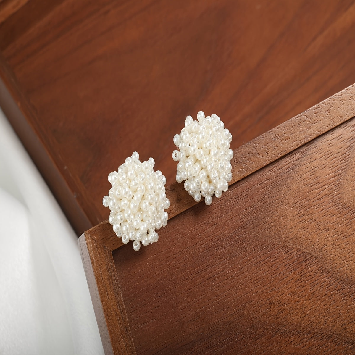 Sterling Silver Tassel Drop Earrings with Imitation Pearl for Women