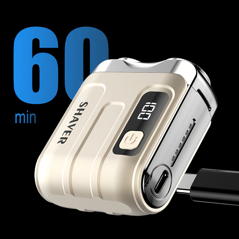 Electric shaver for men USB rechargeable washable long-lasting lithium battery travel-friendly