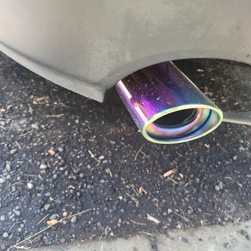 Универсальные нержавеющие стальные насадки на выхлопную трубу автомобиля хром, радужное золото, прочные