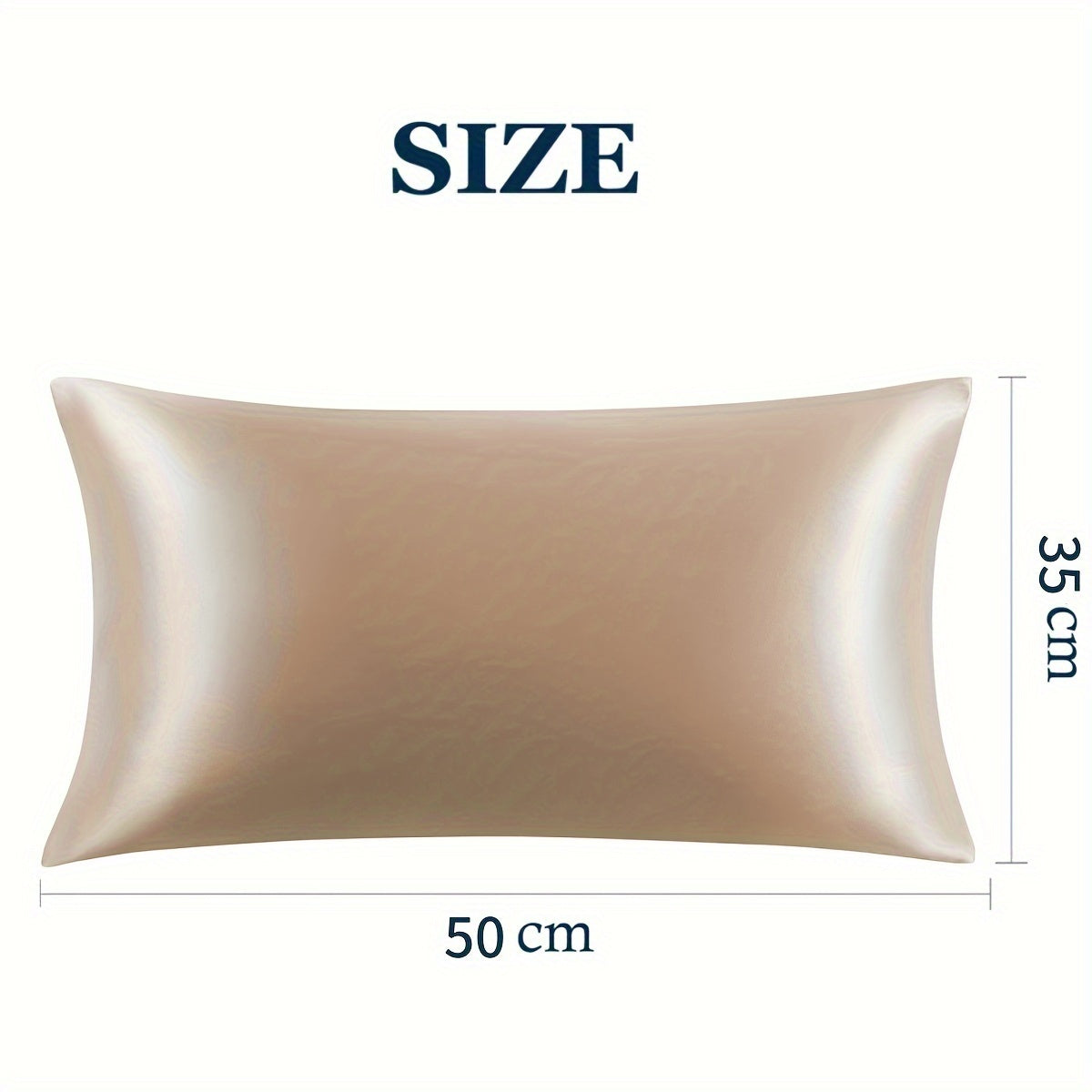 Set of 2 Satin Pillowcases with Zipper Closure, Gentle on Hair and Skin