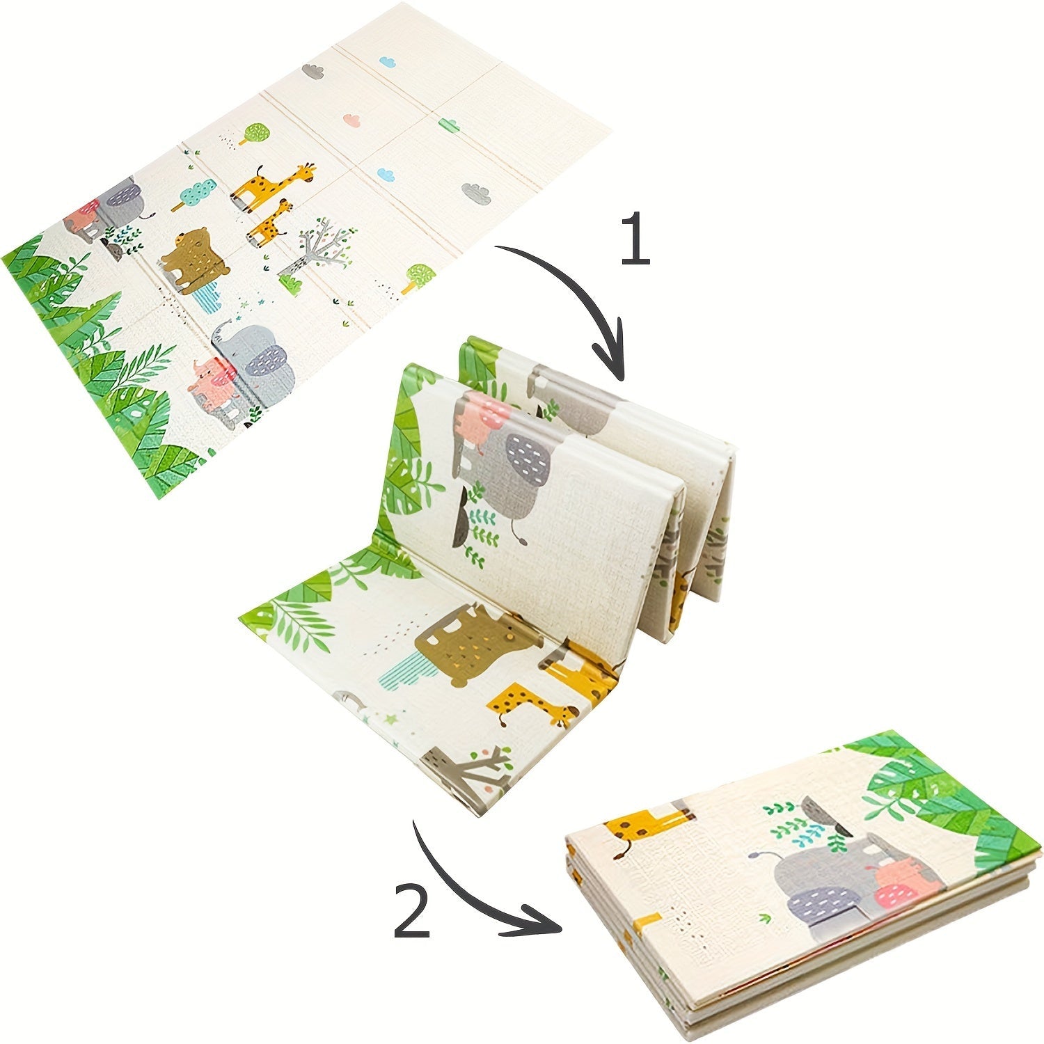 Детский игровой коврик, декоративный коврик из материала XPE для комнаты, коврик для ползания с утолщенным водонепроницаемым складным дизайном