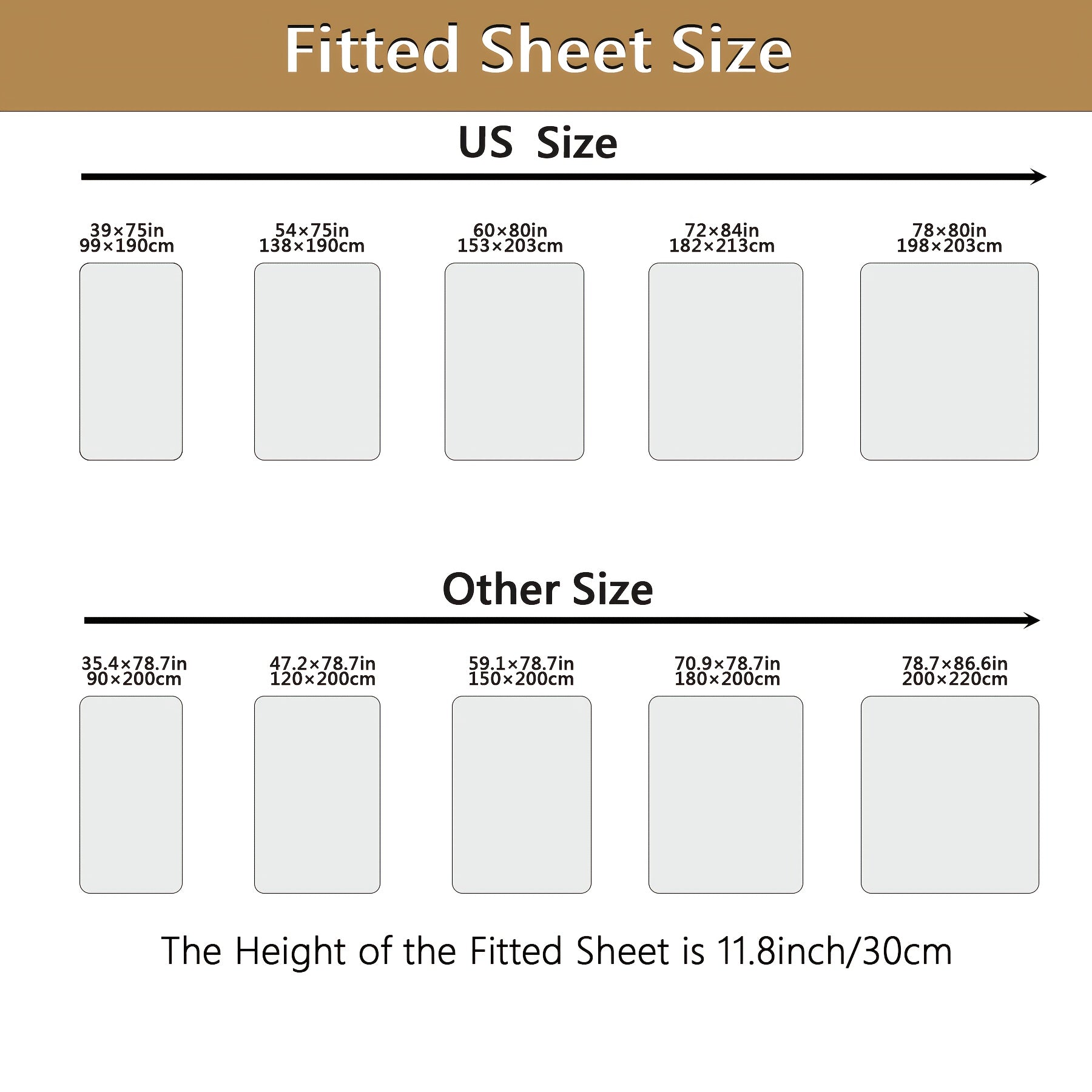 Light Blue Beige Full Wrap Fitted Sheet Non-Slip All-Season Bedding