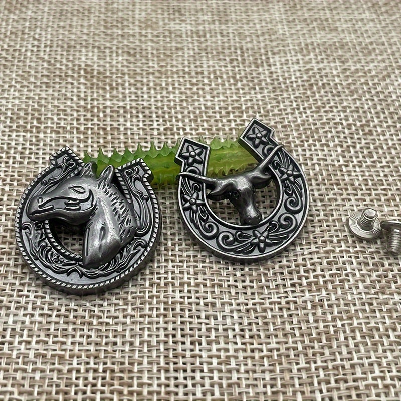 2 ta Norse Mythology ko'ylak tishlari uchun mis qotishidan yasalgan bezakli tugmalar to'plami, charm ishlab chiqarish uchun