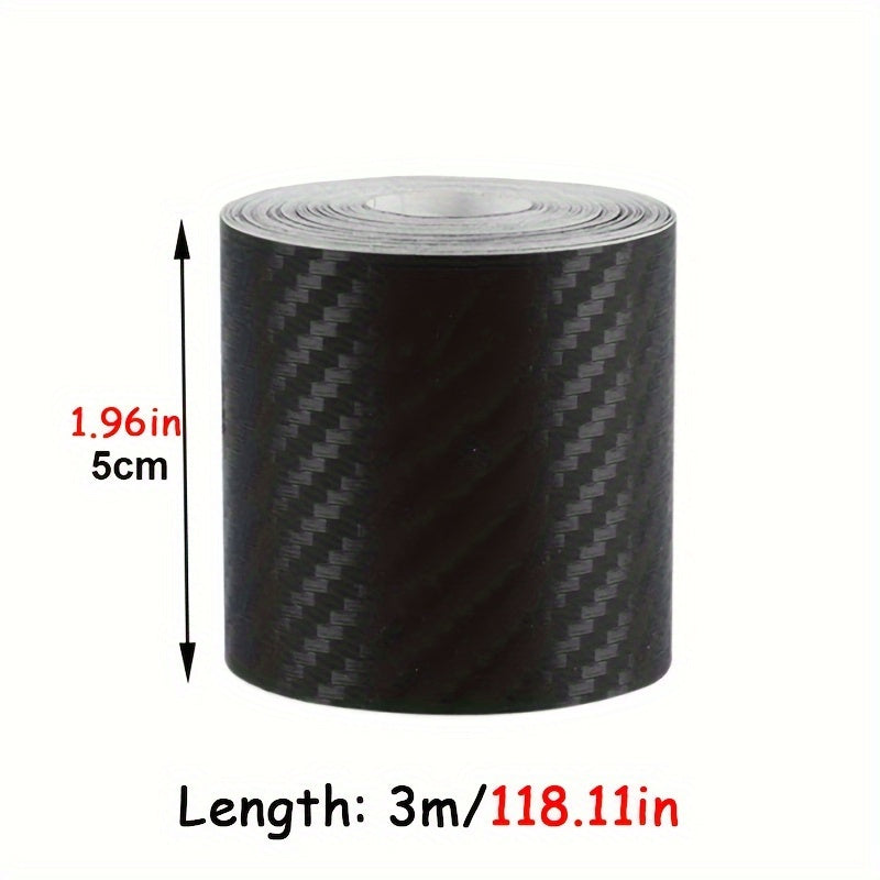 3D Carbon Fiber Vinyl Wrap for Car Protection Scratch Resistant Black