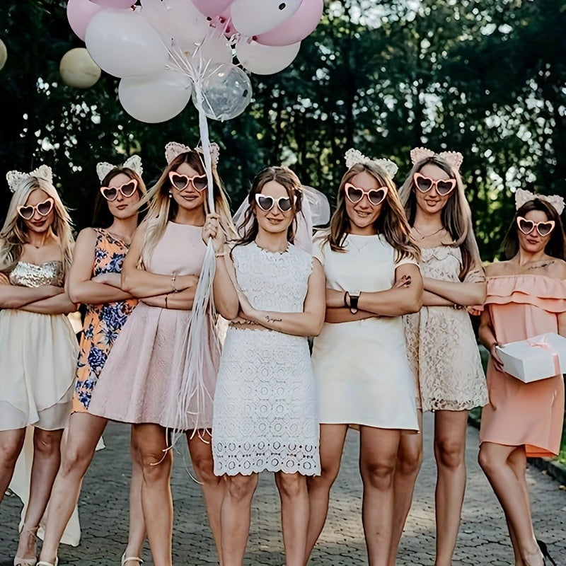 Set of 10 Heart-Shaped Fashion Glasses for Men and Women Stylish Decorative Eyewear for Weddings Parties Dances Valentine