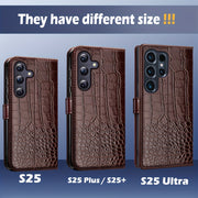 Faux Leather Wallet Case for Samsung Galaxy S25 Ultra Plus Shockproof Stand Card Holder