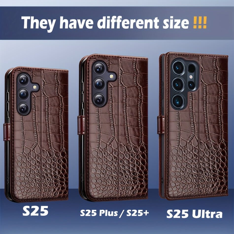 Faux Leather Wallet Case for Samsung Galaxy S25 Ultra Plus Shockproof Stand Card Holder