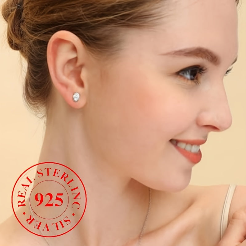 Ushbu zamonaviy kumush sirgalar zirconia aksentlari bilan 2.2 gramm og'irlikda, 925 sterling kumushdan tayyorlangan va kelinlar uchun to'y, niqoh, banket yoki har kuni kiyish uchun mukammaldir.