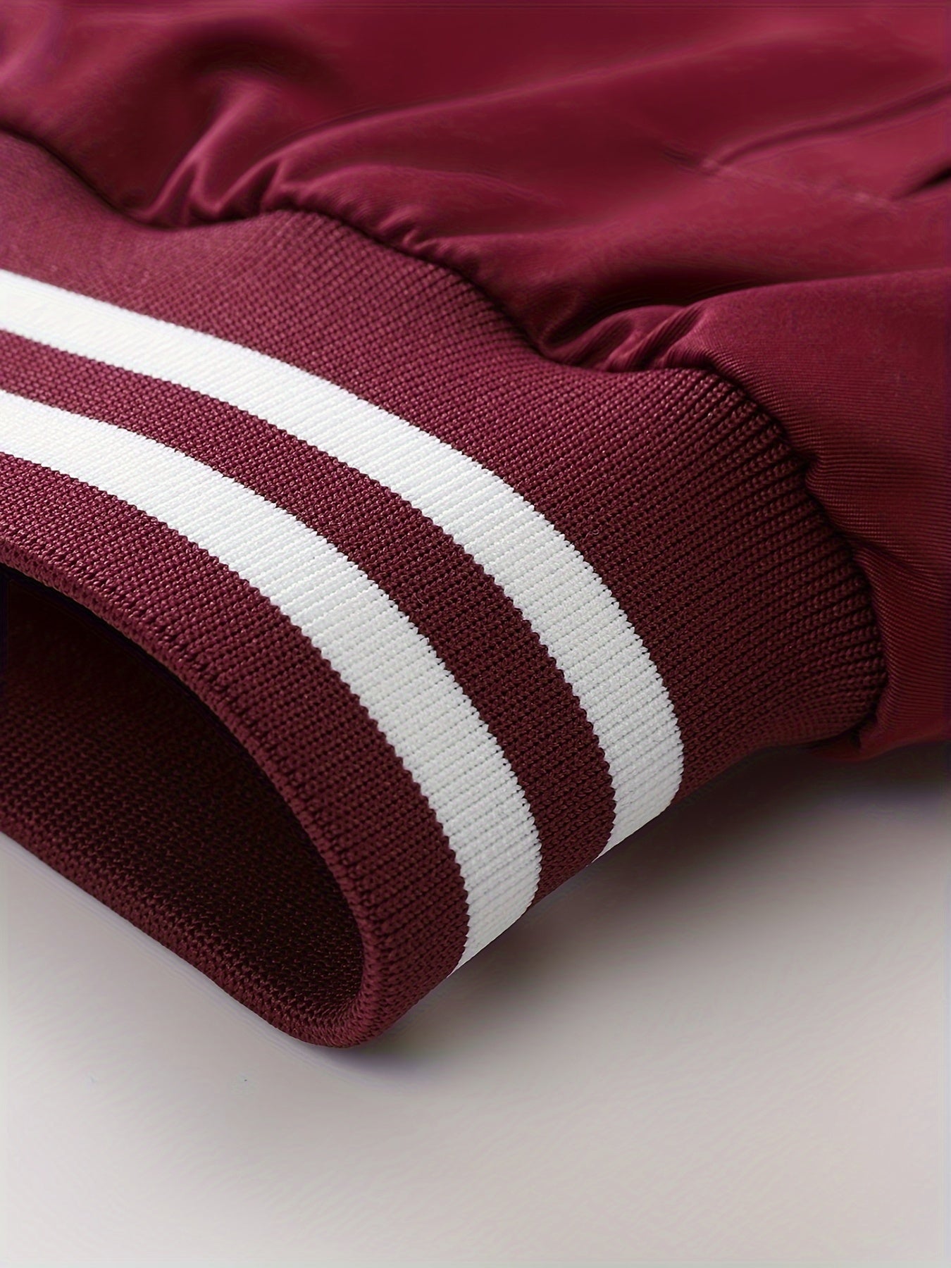 Men's Plus Size Varsity Jacket Lightweight Polyester Preppy Baseball Collar Pockets