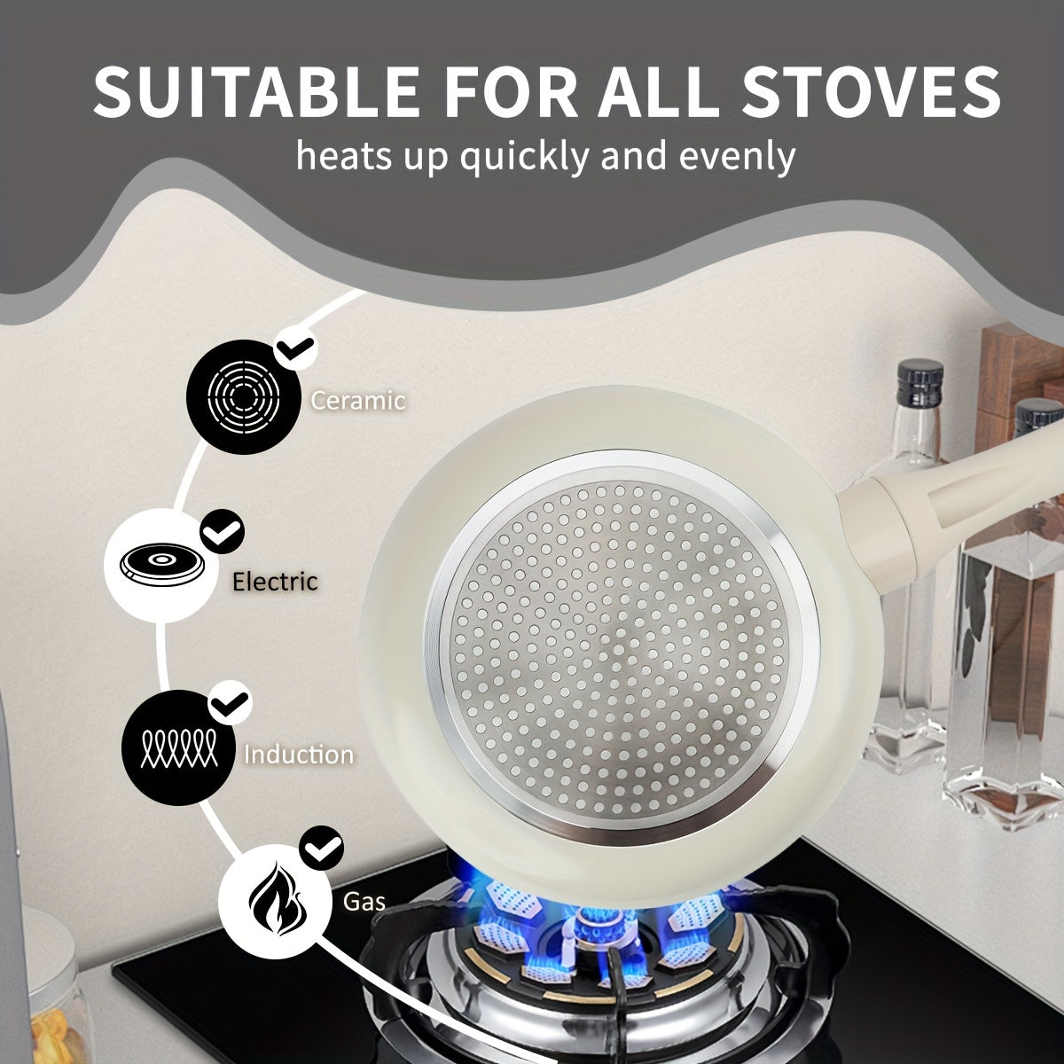 Yopishqoq bo'lmagan qovurish panasi, PFOA dan xoli granit tosh idish, barcha pechlarda pishirish uchun alyuminiy pan, induksiyaga mos, 24.0/26.04/27.94 sm