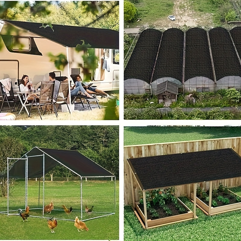 Черная дышащая солнцезащитная сетка для уличной приватности и садоводства, несколько размеров