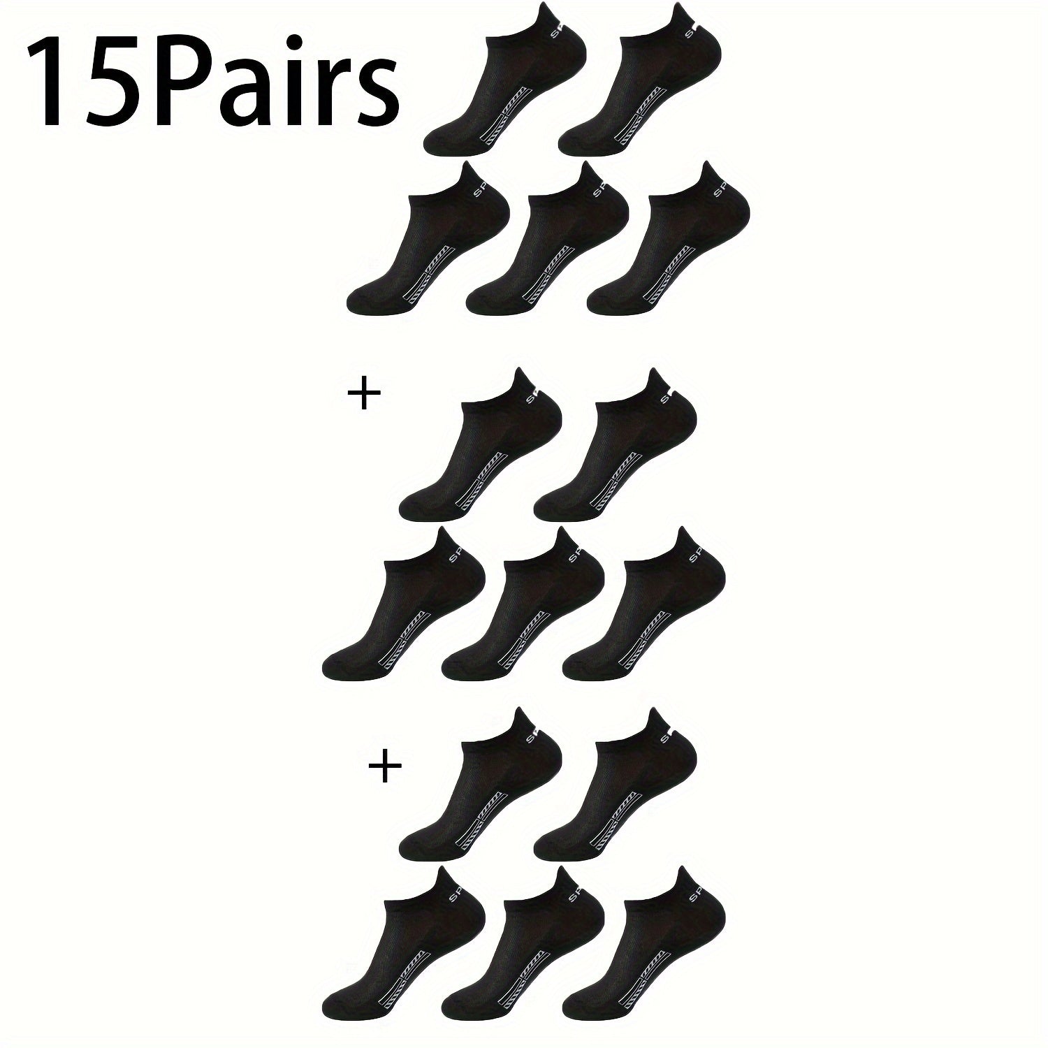 10 Pairs Unisex Low-Cut Breathable Cotton Sport Socks for Outdoor Activities