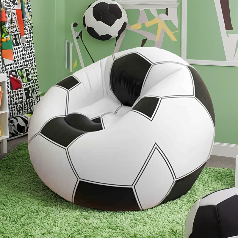 Sofá inflable impermeable para uso exterior, reclinable portátil en forma de balón de fútbol