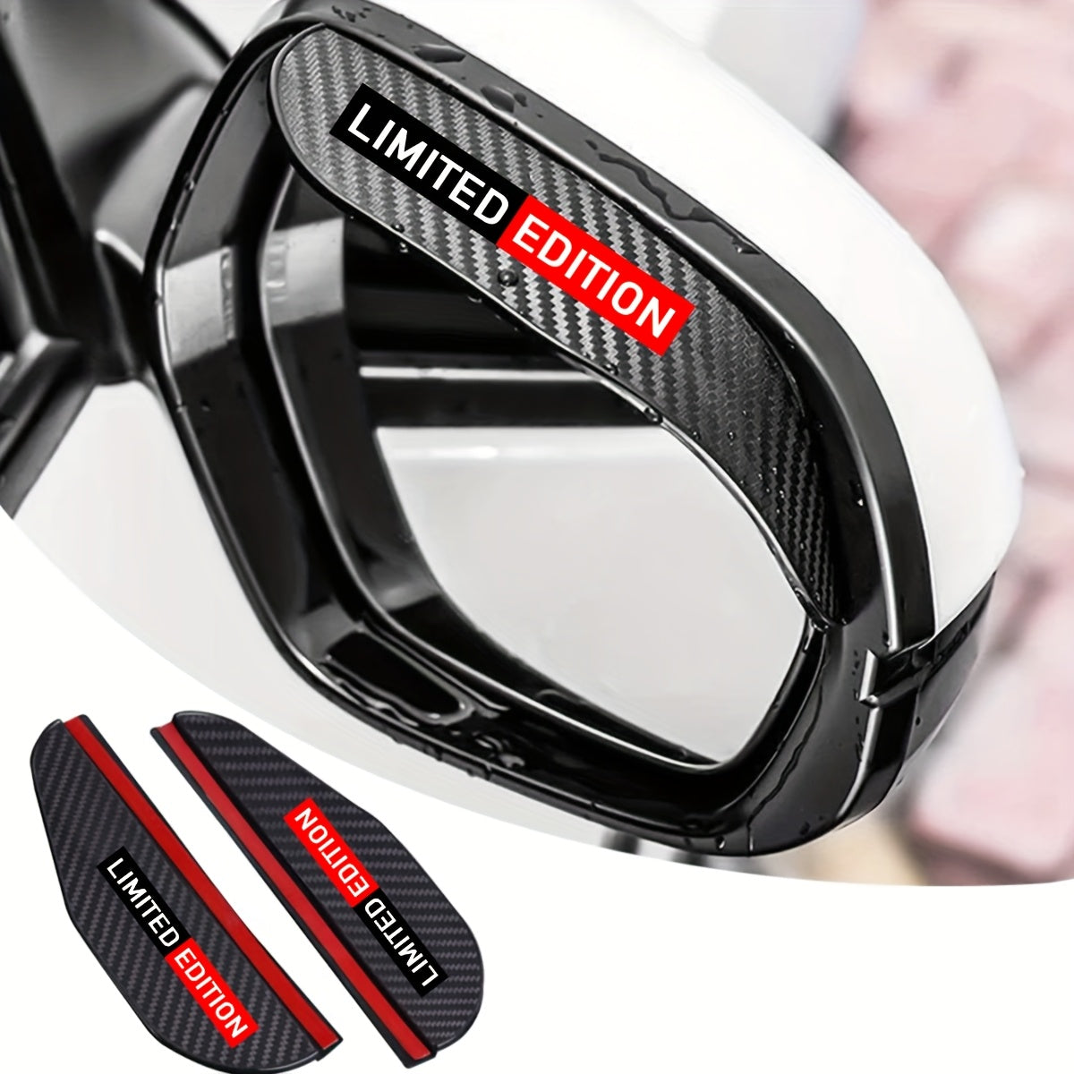 Front Rear Car Mirror Rain Visor Guard Sun Shade for Side Mirrors