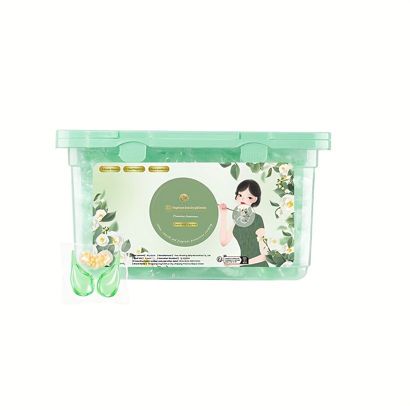 Pods de detergente para ropa de 80 unidades, 3 en 1, limpieza profunda, con fragancia, ingredientes naturales