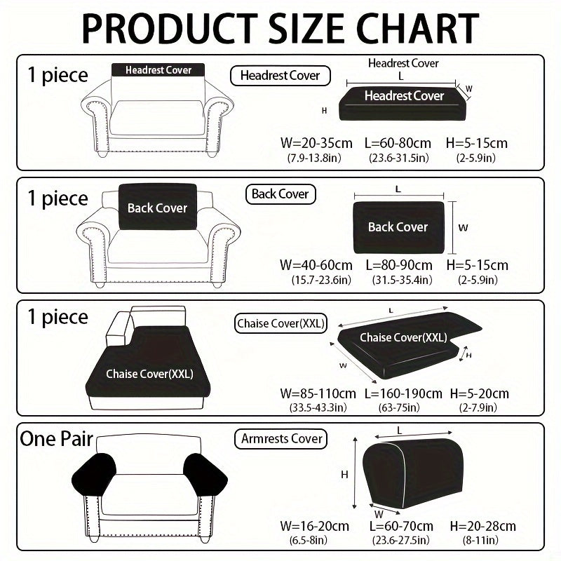 Чехол на диван из полярного флиса с жаккардовым узором и эластичной лентой подходит для секционного кресла, дивана-кровати, 3-местного и 4-местного, включает чехлы на подлокотники