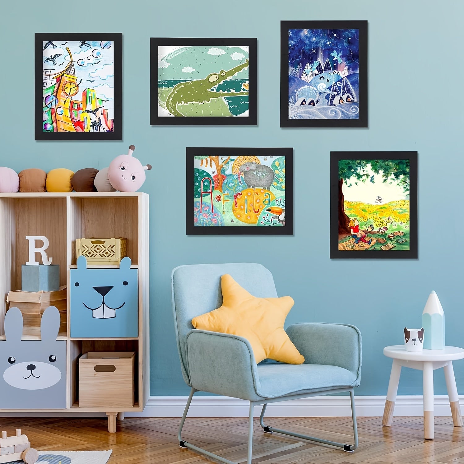 Front-Opening Picture Frame Set for 150 Horizontal and Vertical Photos or 3D Crafts Home Office Decor