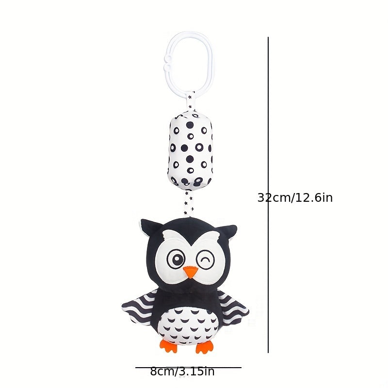 Baby Rattle Wind Chime for Visual Training and Development Black and White Toddler Gift