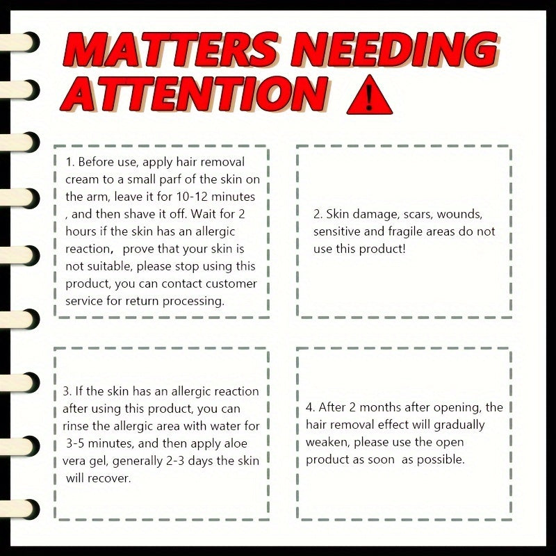 Men's Hair Removal Cream 100g Hypoallergenic Non-Irritating Smooth Skin