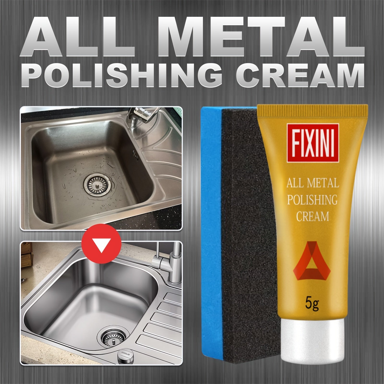 Metal Polishing Paste Rust Remover Cleaning Gel for Kitchen Copper and More