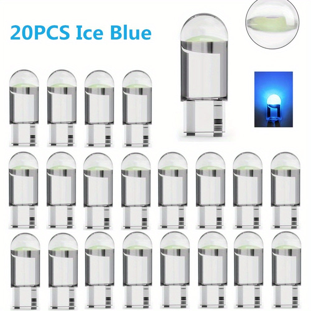 Bombillas LED blancas 20X 194 T10 W5W 6000K para interior, reemplazo de luz