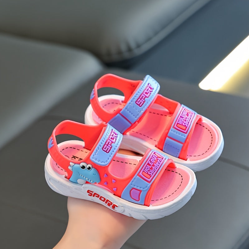 Children's PVC Sandals Boys Girls Adjustable Closure Breathable Lightweight Casual Summer