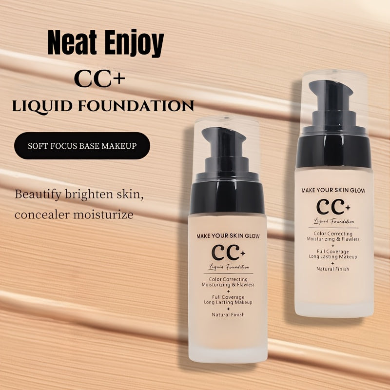 Waterproof SPF 50 CC Cream Foundation for All Skin Types Long-Lasting Moisturizing Concealer