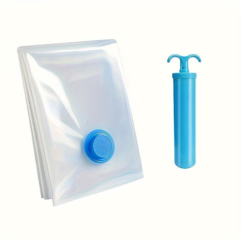 Set of 6 Vacuum Storage Bags for Clothes and Quilts with Manual Pump