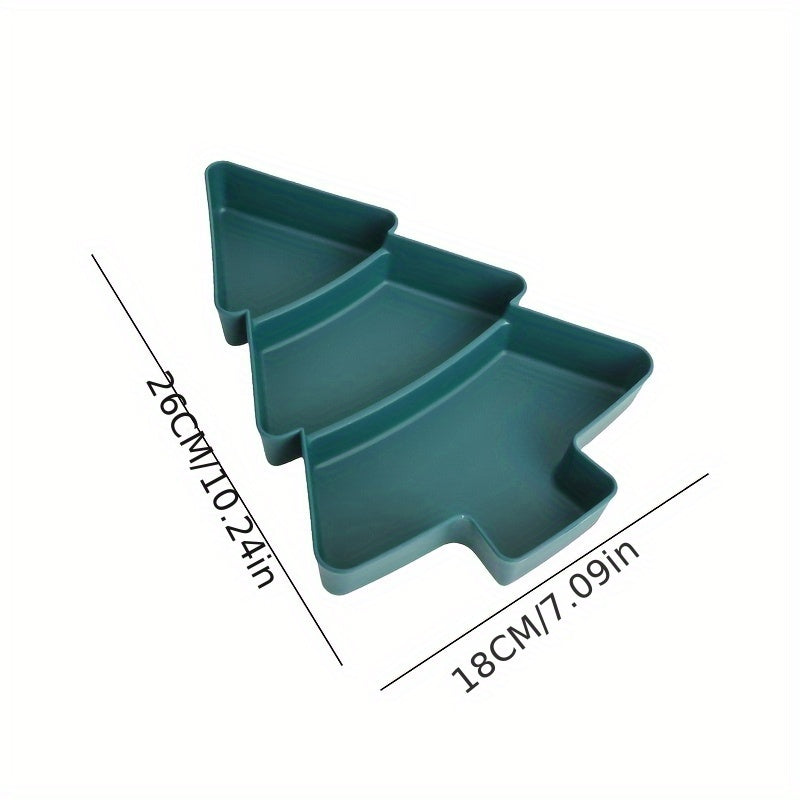 Plastic Christmas Tree Snack Tray for Parties and Gifting
